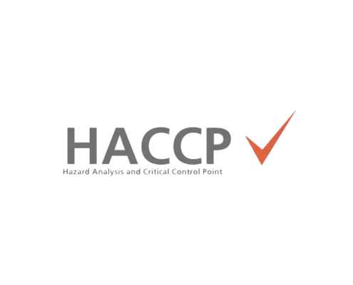HACCP wordmark with a check mark, standing for Hazard Analysis and Critical Control Point