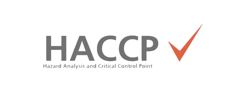 HACCP wordmark with a check mark, standing for Hazard Analysis and Critical Control Point